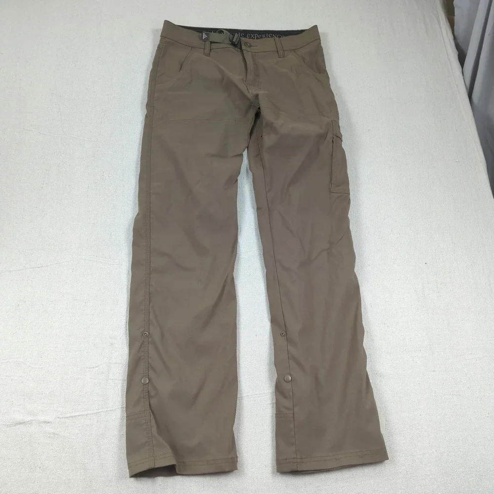 Prana Pants Mens 31x32 Khaki Straight Zion Cargo Hiking Outdoor Travel Belted